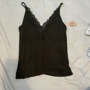 deep V-neck tank top